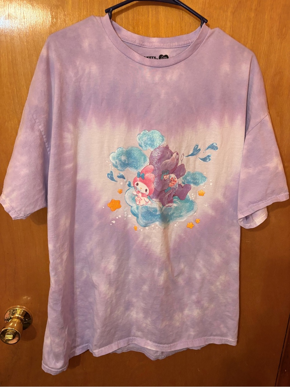 Care bear my melody glitter t shirt 2X